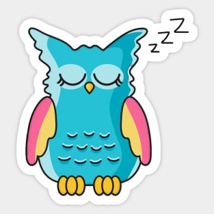 owl sleep Sticker